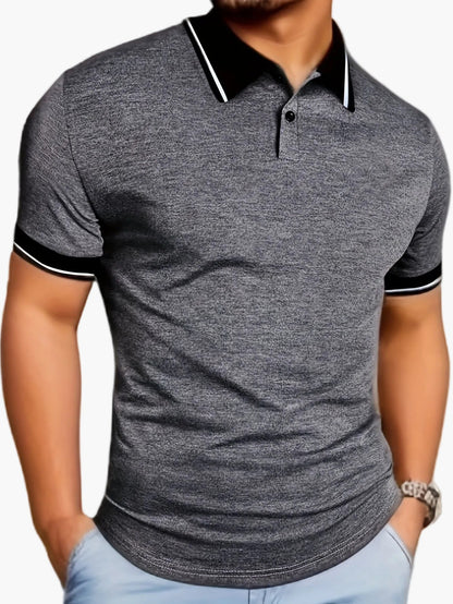 Herren Polo T-Shirt Modern Casual mit Kontrastkragen – Kurzarm für Alltag und Freizeit