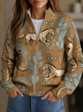 Vest voor dames met paarden- en cactusmotief in westernstijl