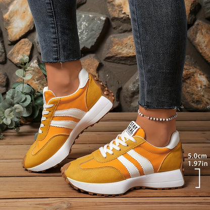 Sneaker donna retrò per tutti i giorni e tempo libero – Stile sportivo con strisce