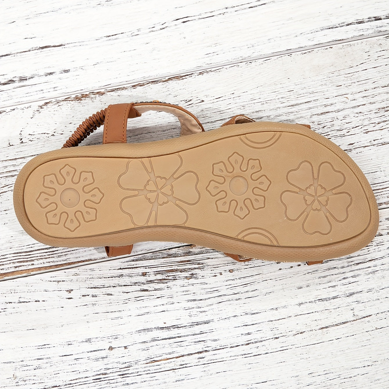 Sandalias bohemias para mujer con decoración étnica de perlas y plantilla cómoda – Tendencia de verano y ocio
