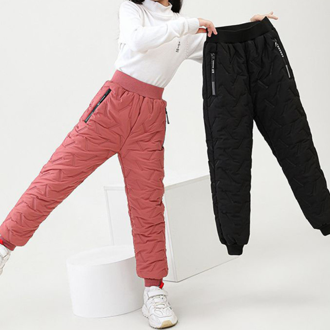 Pantalon thermique d’hiver outdoor enfant – Imperméable et doublé pour garçons et filles – Pantalon de neige sportif pour activités