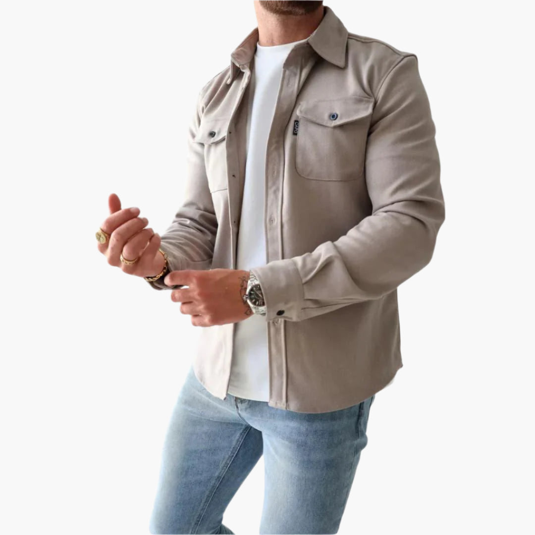 Overshirt da uomo – Design moderno con bottoni, stile versatile per tempo libero e lavoro