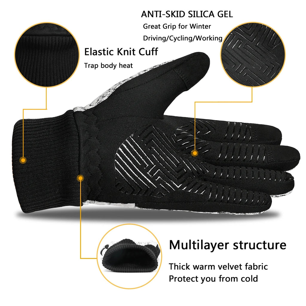 Touchscreen-fietshandschoenen voor heren met antislip