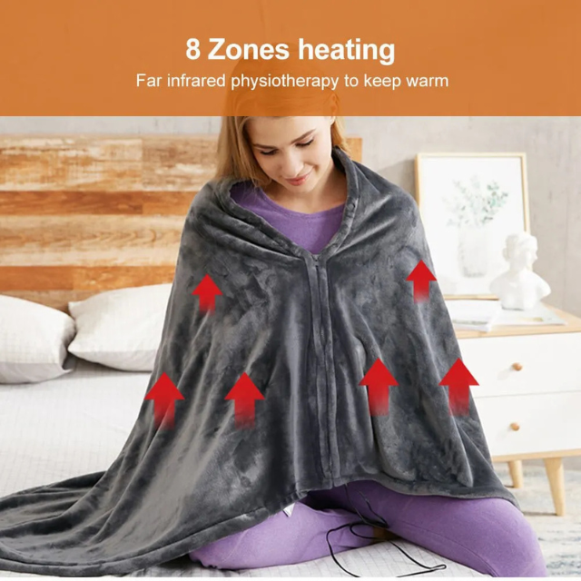 Deken met USB-verwarming en instelbare temperatuur