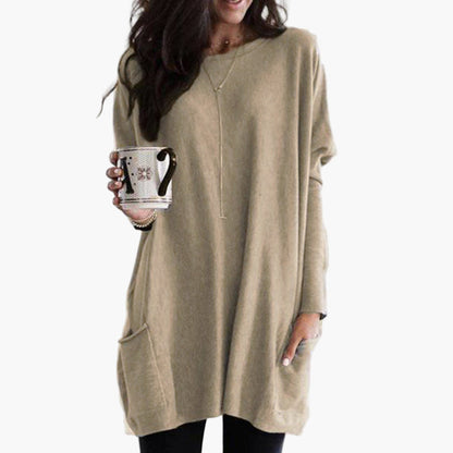 Maglione oversize da donna a manica lunga Look comodo per il tempo libero