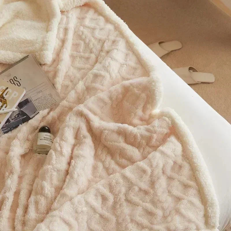 Unisex zachte winterdeken – Luxe comfortdeken voor bed & bank, knusse stijl voor koude dagen