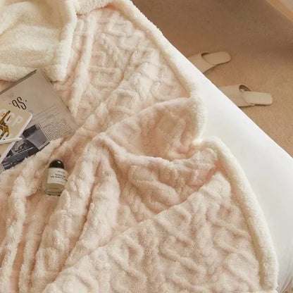 Unisex zachte winterdeken – Luxe comfortdeken voor bed & bank, knusse stijl voor koude dagen