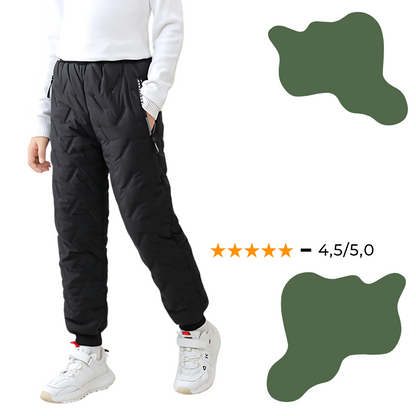 Pantalon thermique d’hiver outdoor enfant – Imperméable et doublé pour garçons et filles – Pantalon de neige sportif pour activités