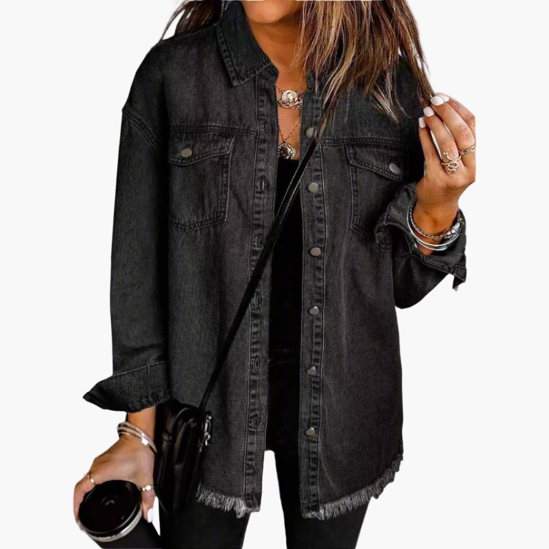 Dame Oversize jeansjakke – Trendy fritidsjakke i moderne streetstyle