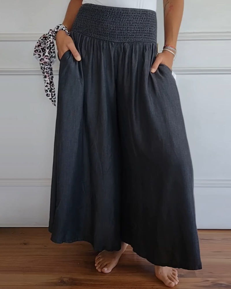 Dams vida high waist fritidsbyxor – Elegant komfort för vardag & semester