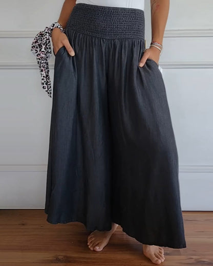 Dams vida high waist fritidsbyxor – Elegant komfort för vardag & semester