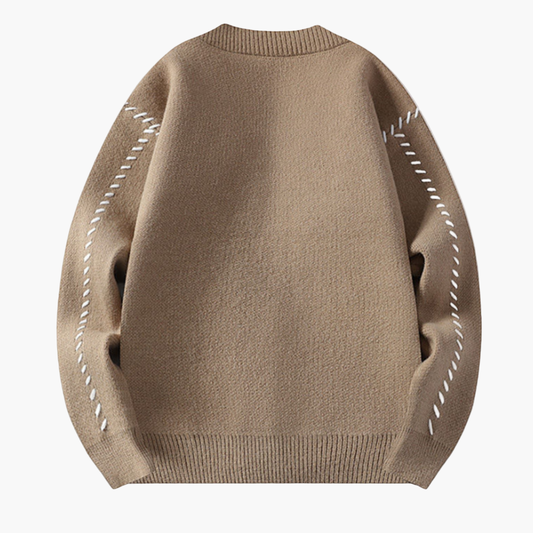 Cardigan da uomo in maglia con abbottonatura – Stile casual moderno e comfort