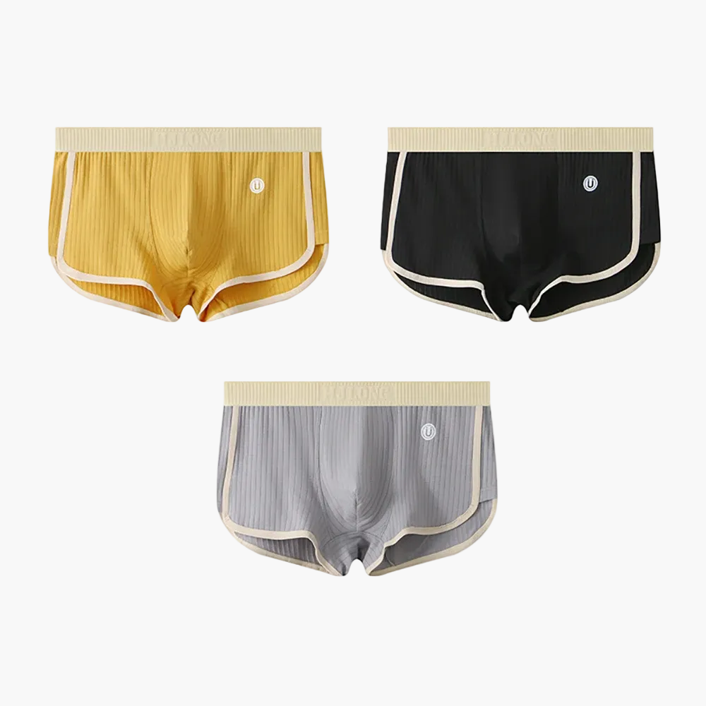 Damen Retro Sportliche Ripp-Slips 3er-Pack – Komfortable Unterwäsche für Alltag und Freizeit