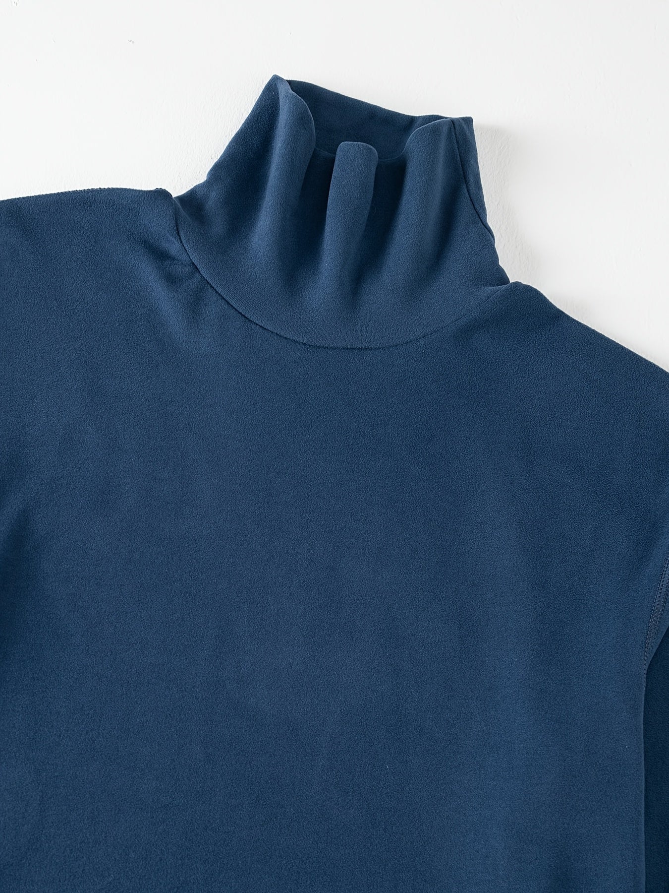 Rollkragen Langarmshirt 4er Set – Schwarz, Weiß, Grau, Hellblau