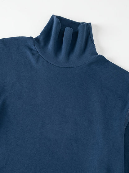 Rollkragen Langarmshirt 4er Set – Schwarz, Weiß, Grau, Hellblau