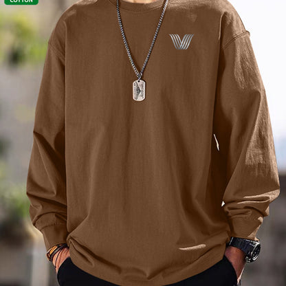 Maglia unisex a maniche lunghe, girocollo, casual