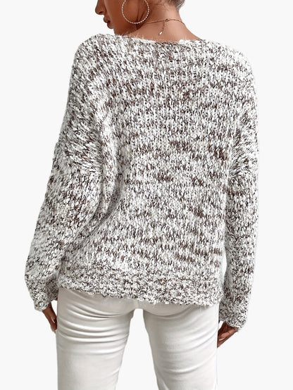 Jersey de mujer en estilo casual holgado – Jersey de punto moderno para el día a día y tiempo libre
