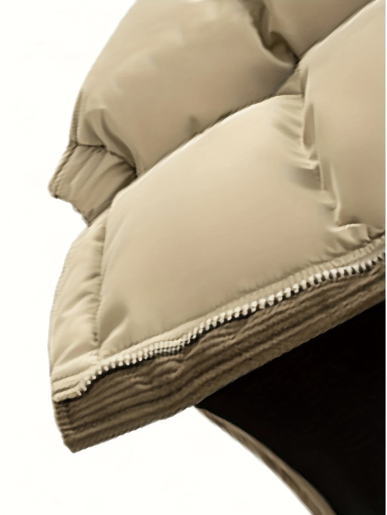 Steppjacke mit Kapuze für Herren, Zweifarbig, Khaki-Beige