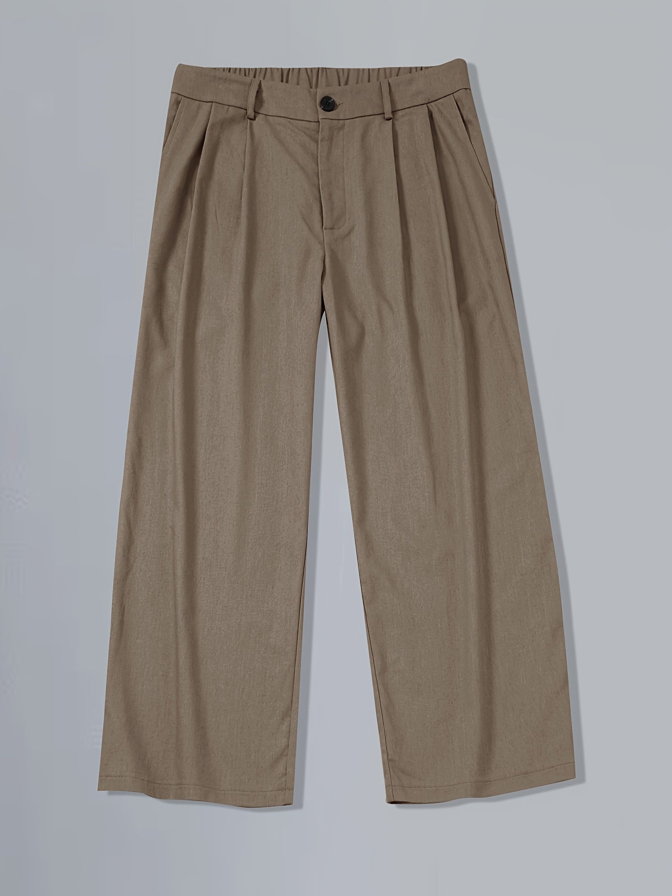 Pantalon plissé à taille large pour homme style vintage – Pantalon élégant pour affaires et loisirs
