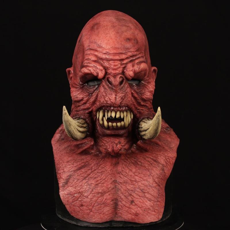 Masque orc en latex Halloween pour adultes – Déguisement monstre Warcraft effrayant