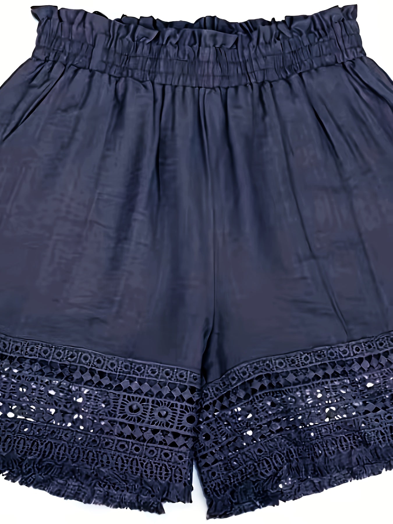 Dame sommershorts med heklet blonde – fritid og ferie, normal passform