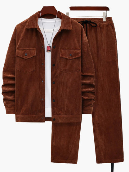 Ensemble deux pièces loisirs homme veste & pantalon – Streetstyle moderne pour l’automne et l’hiver