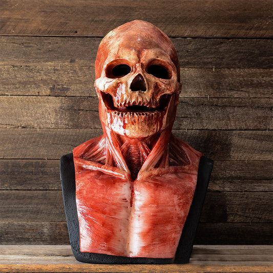 Halloween Latex Skelettmask för vuxna – Realistisk skräckmask för fest & dekoration