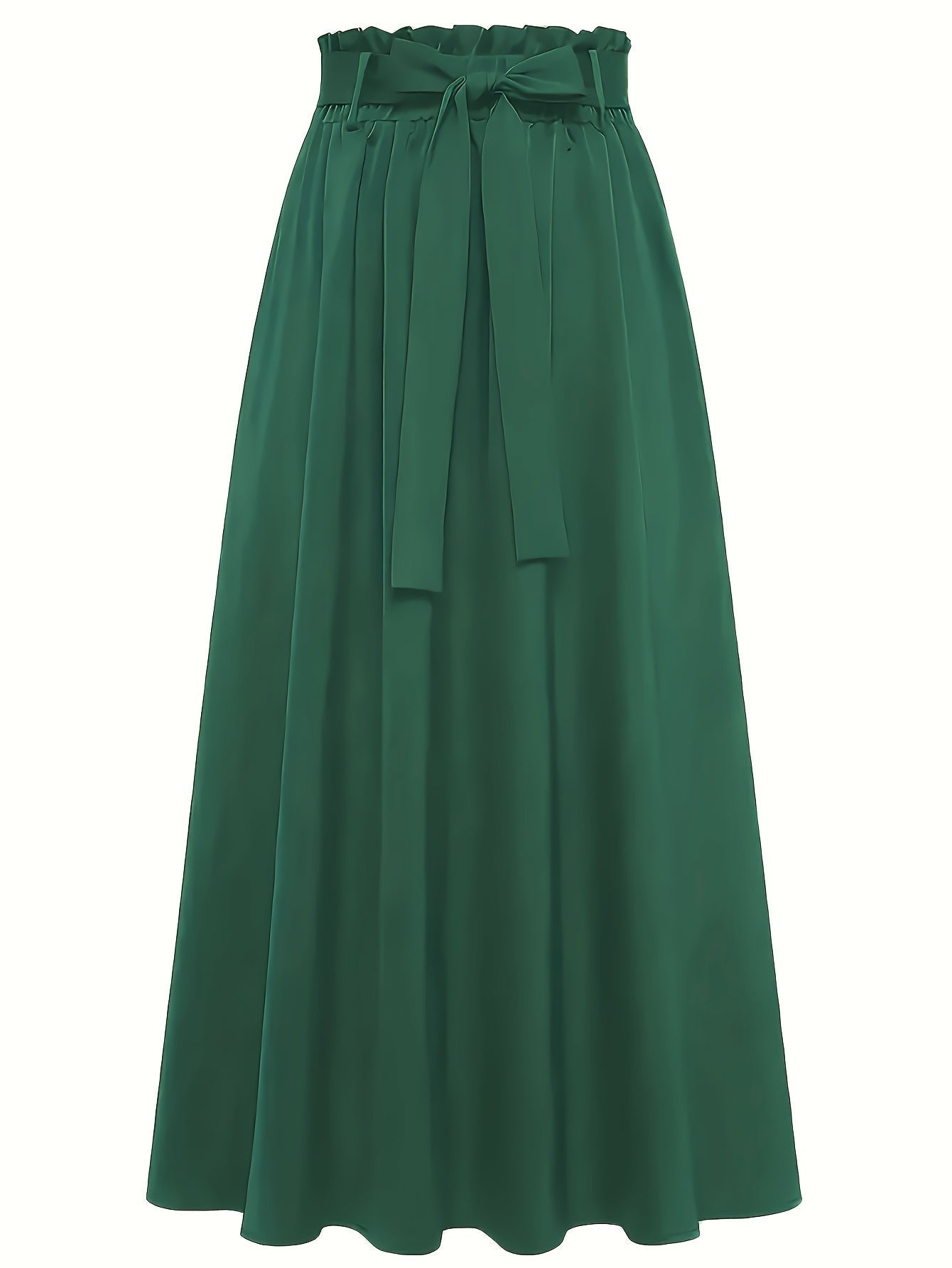 Damen Maxirock mit Paperbag-Bund und Schleife – Eleganter Freizeitrock für Frühling und Sommer