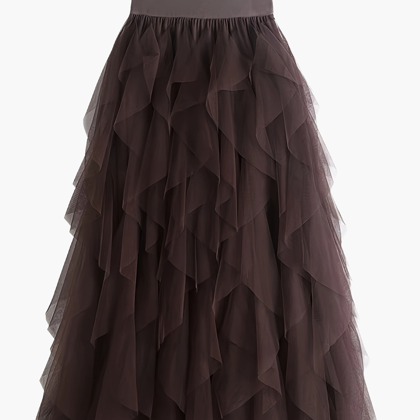 Damen Eleganter Maxirock mit Rüschen und Lagenlook – Perfekt für festliche Anlässe