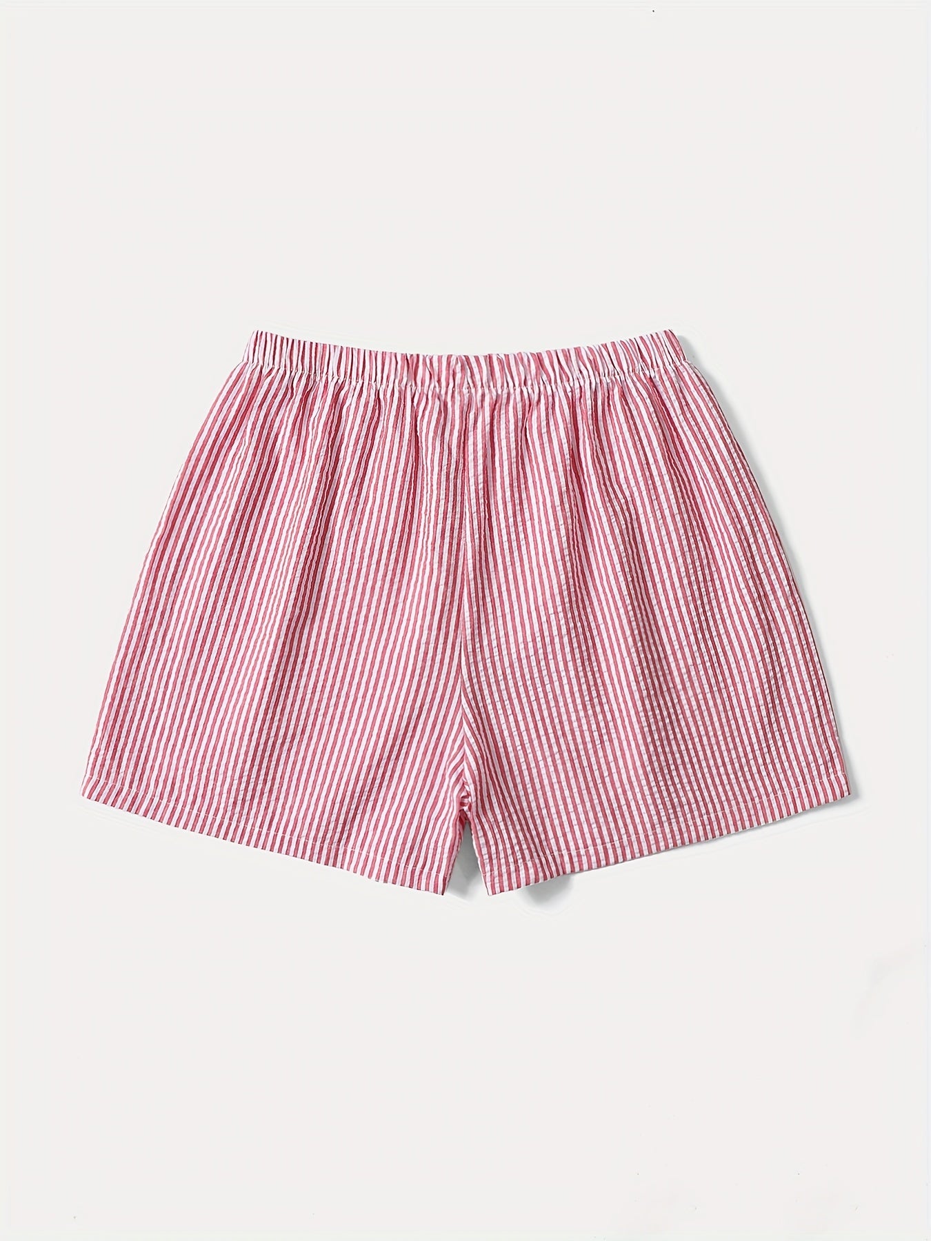 Damen Elegante High Waist Shorts mit Streifen – Sommer Freizeitmode