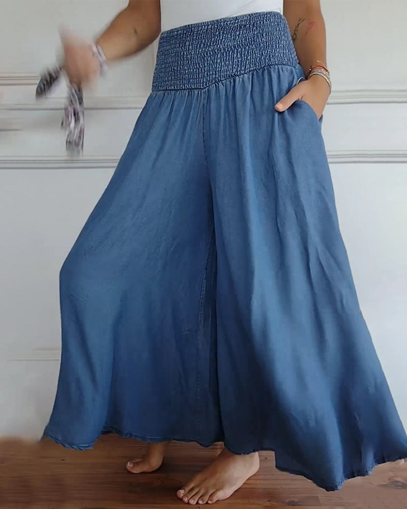 Dams vida high waist fritidsbyxor – Elegant komfort för vardag & semester