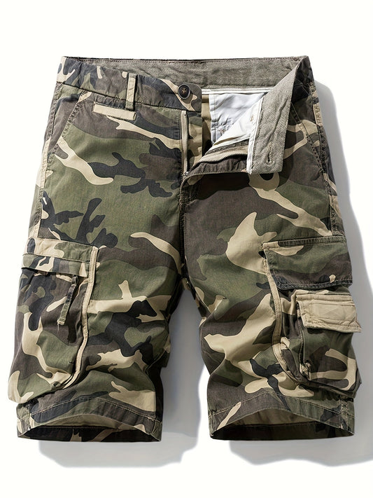 Heren Cargo Shorts Camouflage-Design – Outdoor & Vrijetijds Bermuda met Zakjes