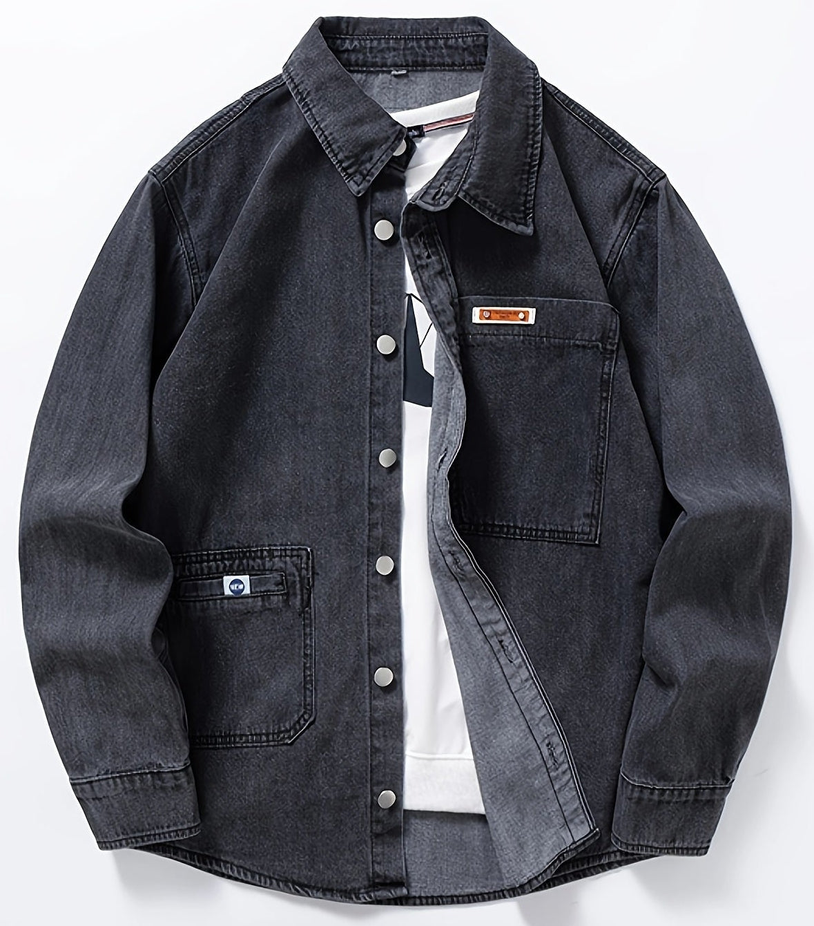 Herre Oversize Denim Skjortejakke – Afslappet Streetstyle til hverdag og fest