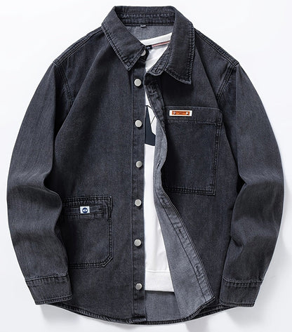 Herre Oversize Denim Skjortejakke – Afslappet Streetstyle til hverdag og fest