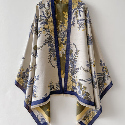 Cardigan kimono femme à imprimé floral – Style bohème élégant pour loisirs et quotidien