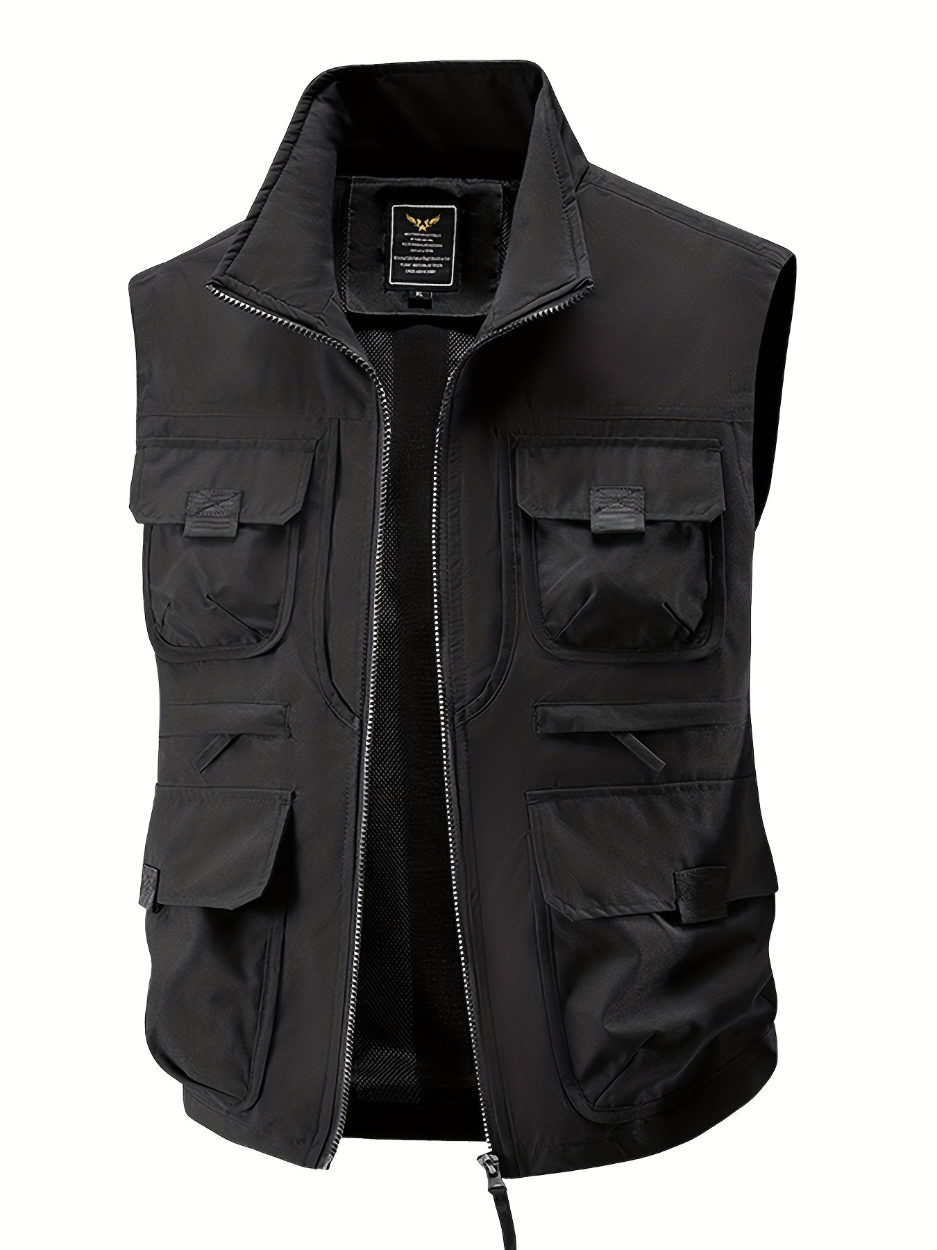 Herren Outdoor Utility-vest med flere lommer, fritidsvest for fiske, fotturer og fotografering