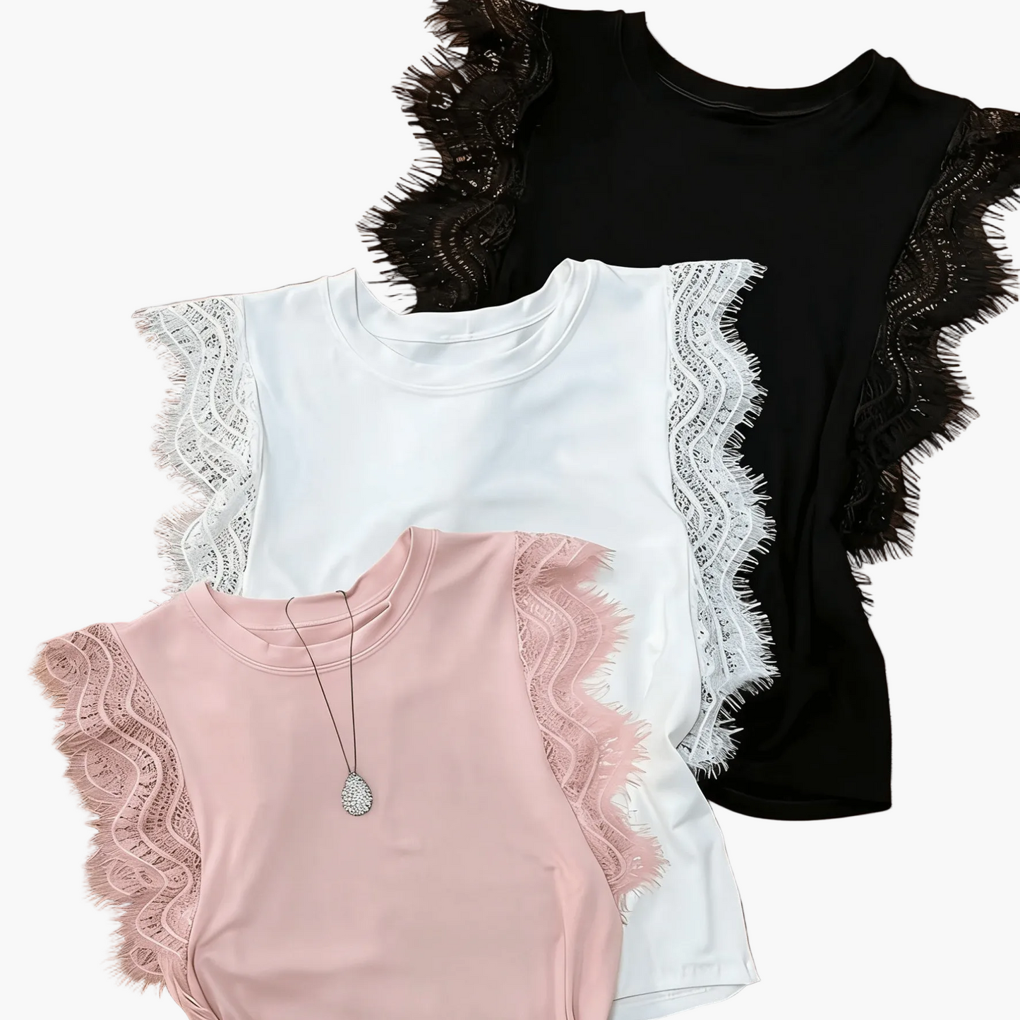 Dame Blonde-Top med Flæseærmer og Elegant Design – Perfekt til Fritid og Hverdag