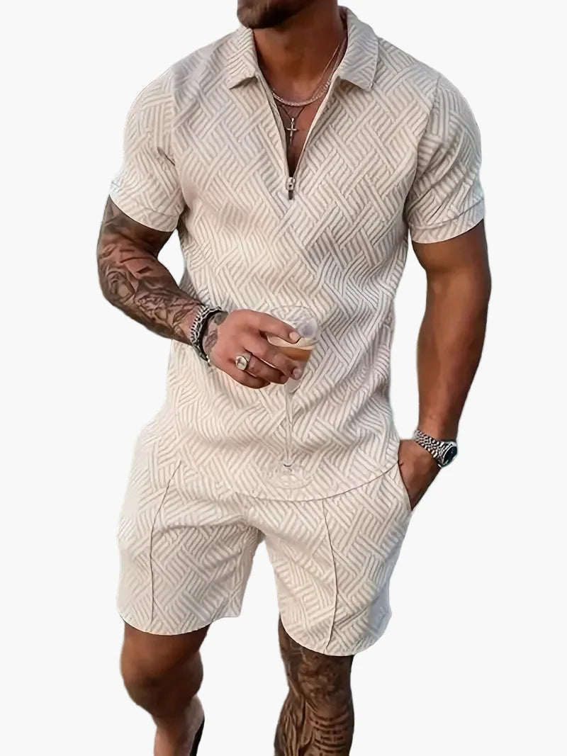 Set polo da uomo casual maglietta a maniche corte & shorts look estivo – Outfit casual per tutti i giorni e vacanze
