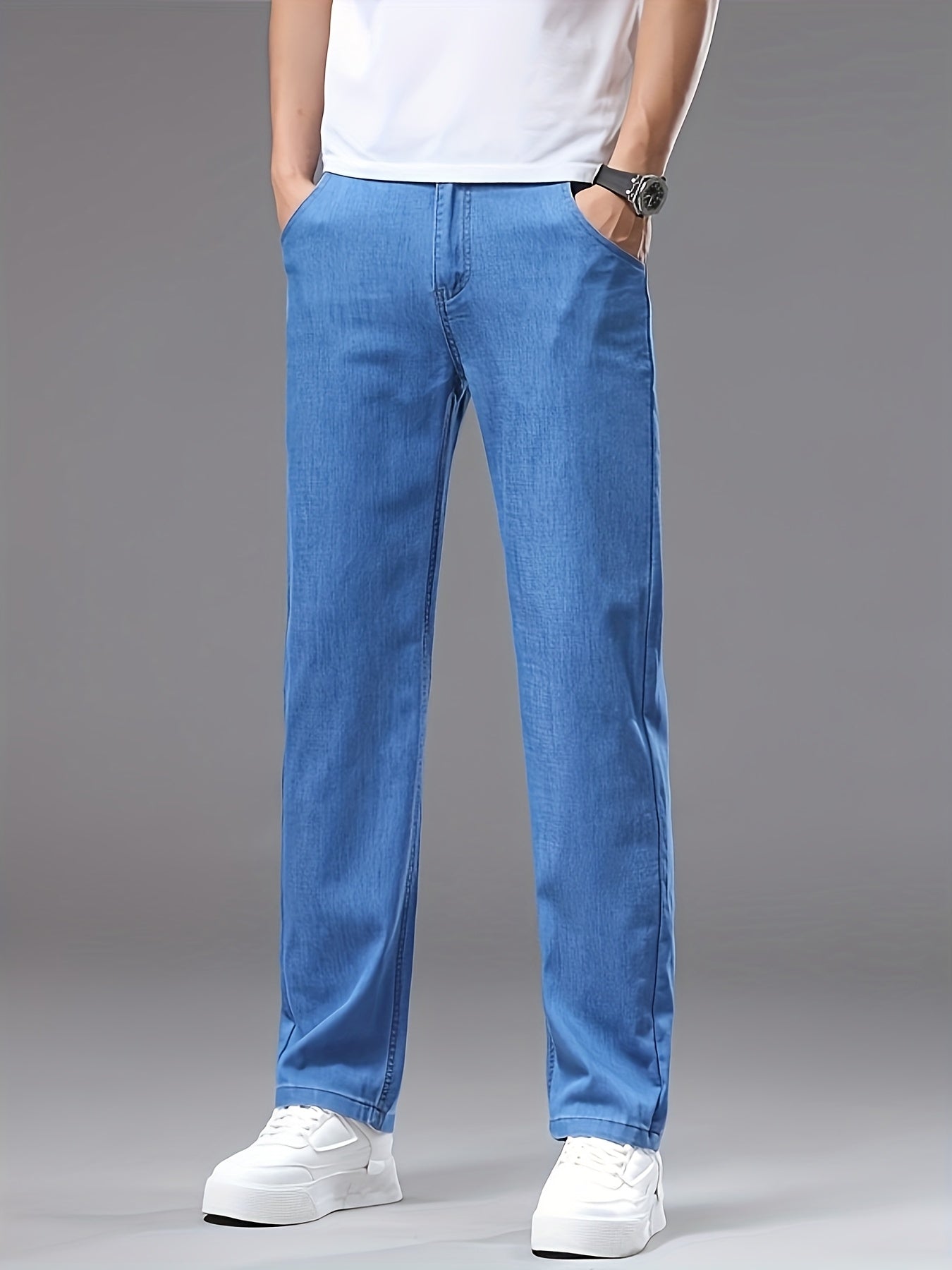 Pantalon jean homme coupe régulière – Style classique pour le quotidien et les loisirs