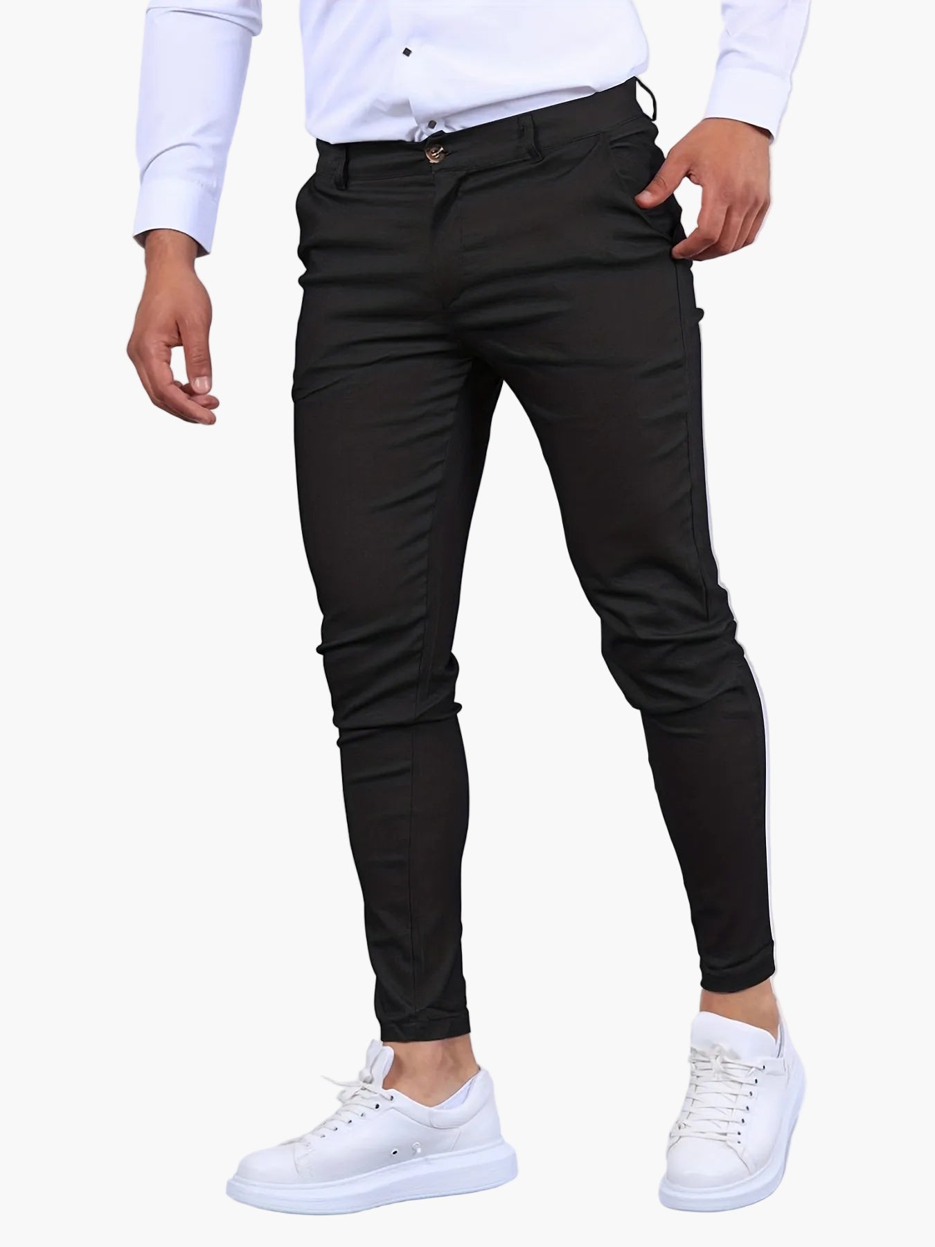 Herren Slim Fit Businesshose – Eleganter Anzugstil für Büro & Alltag