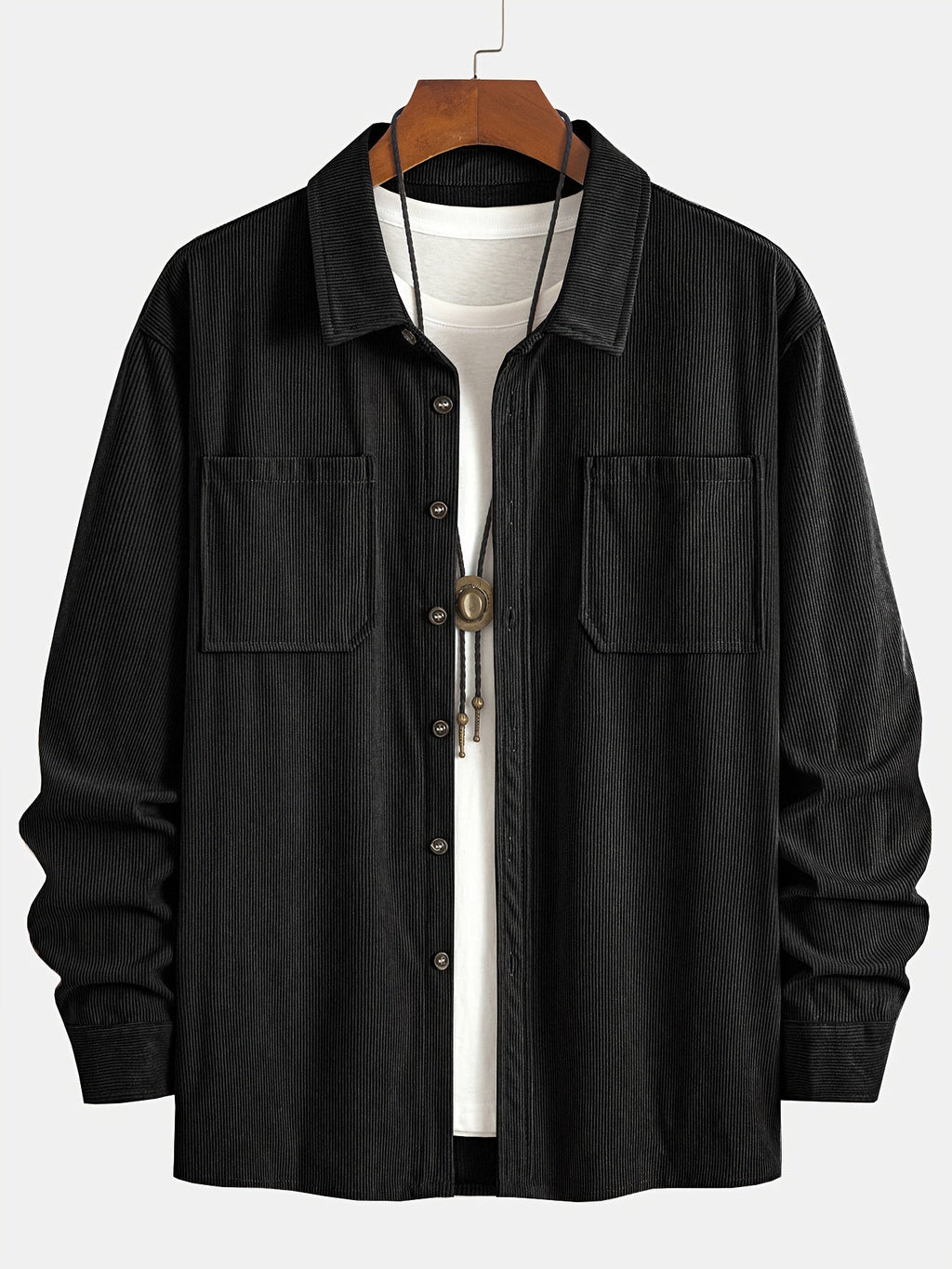 Bryce | Overshirt met lange mouwen, zakken en knopen voor heren