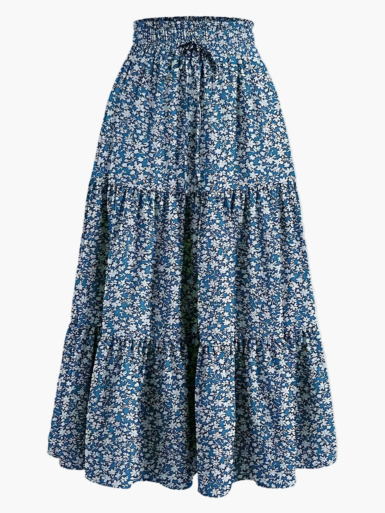 Dames elegante plooirok met hoge taille en trekkoord – perfect voor lente en zomer