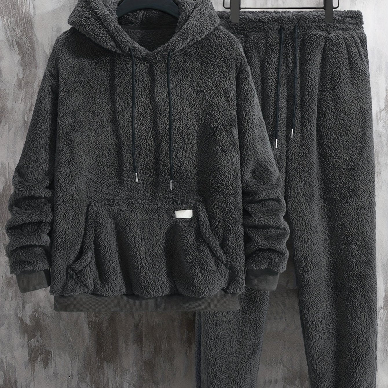 Unisex-sæt med blød hættetrøje og joggingbukser – blødt loungewear-outfit