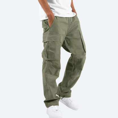Pantalon cargo pour homme style streetwear – Pantalon décontracté confortable à coupe droite avec grandes poches