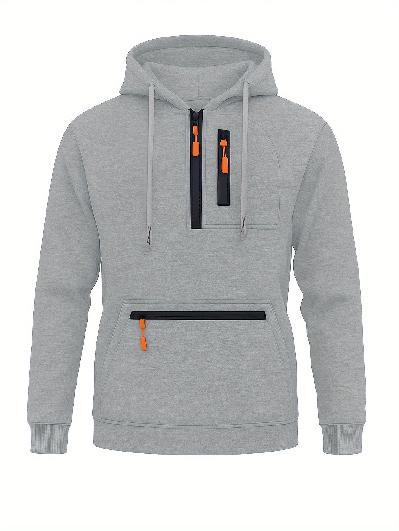 Hoodie mit Reißverschluss, Kängurutasche & Kapuze für Herren