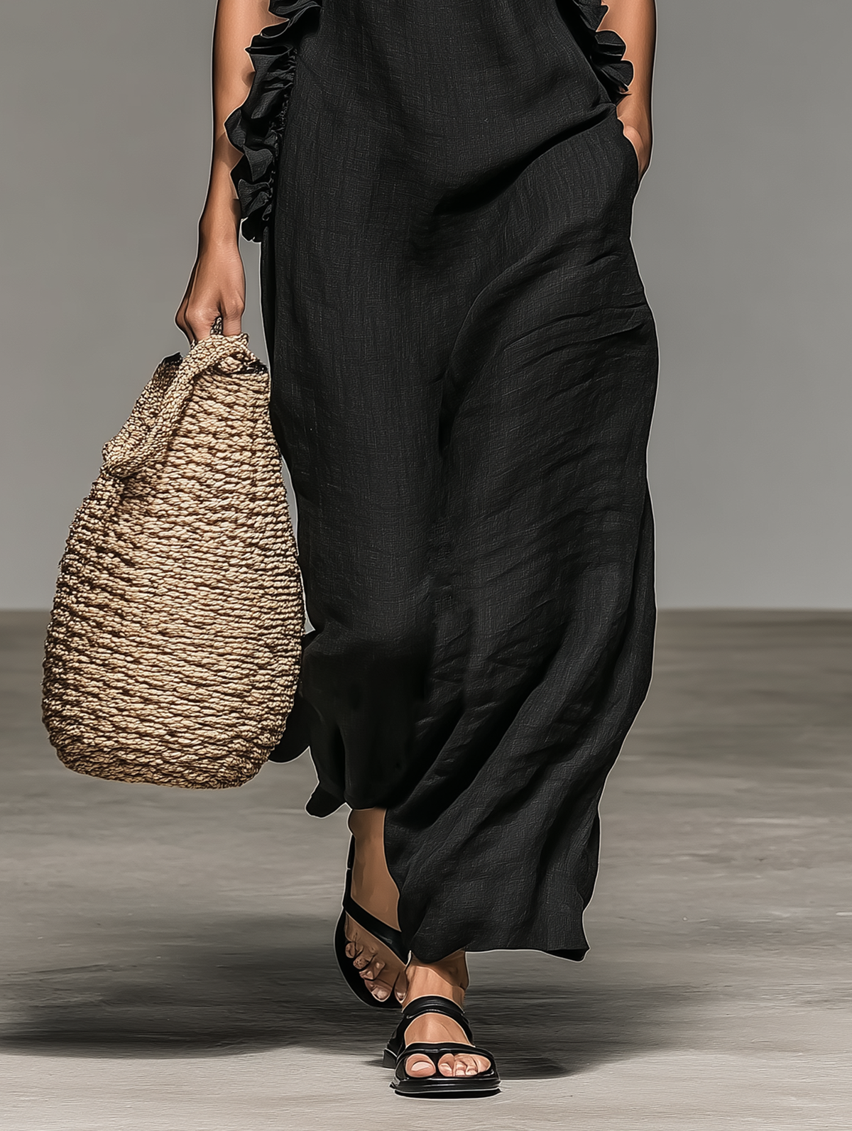 Lua | Strapless maxi-jurk met ruches voor dames