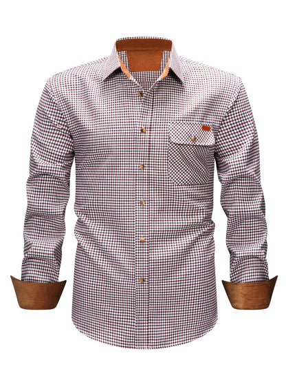 Camicia casual uomo a quadri manica lunga – Camicia moderna per tutti i giorni e ufficio