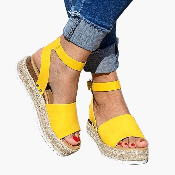 Damen Sommer Plateau Keilsandalen – Modische Espadrille Sandalen für Alltag & Urlaub