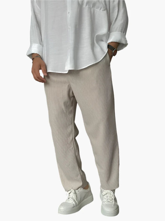 Pantalón plisado relaxed fit para hombre – Comodidad elegante para día a día y ocasiones especiales