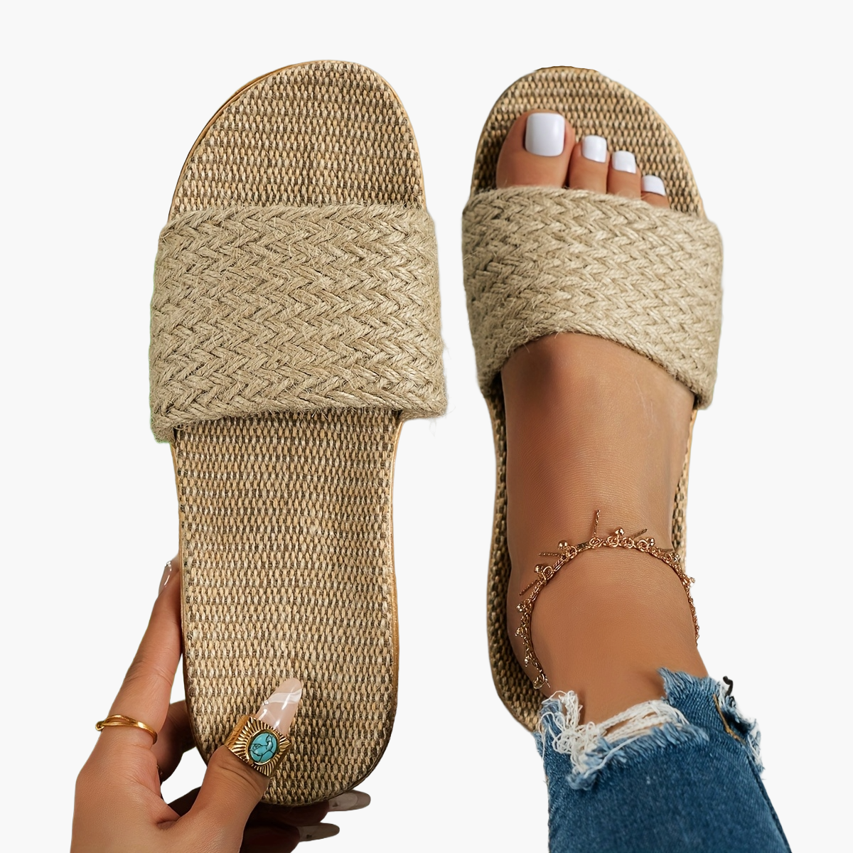 Damen Komfort-Slipper Sandalen – Sommer Freizeit Pantoletten für Alltag & Strand